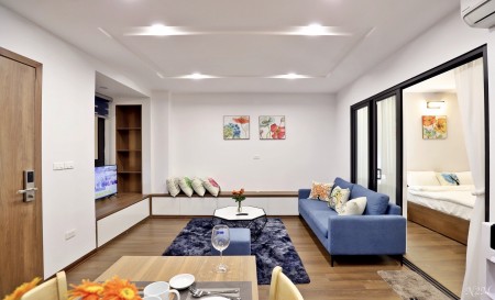 Cho thuê căn hộ dịch vụ đầy đủ đồ 01 ngủ 01 khách mới ở phố đi bộ Trịnh Công Sơn, Nhật Tân, Tây Hồ, 45m2, 1 phòng ngủ, 1 toilet