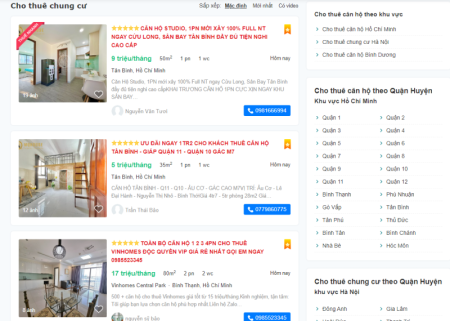 Khách kiên trì dùng gói VIP cho thuê căn hộ TPHCM và cái kết