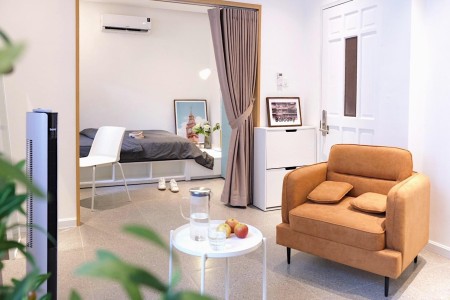 Căn Hộ Mới Khai Trương Studio, 1 Phòng ngủ Nguyễn Gia Trí P25 gần Hàng Xanh