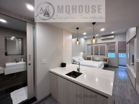 Căn hộ studio bếp xa giường đường Trần Cao Vân gần hồ Con Rùa