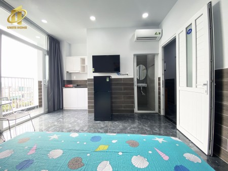 Trống căn hộ mini đầy đủ tiện nghi cho thuê giá 6.5tr/th, thoáng, sáng ban công lớn, gần ĐH TĐT