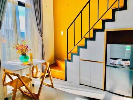 Cho thuê căn hộ Duplex vàng chanh - có bancong, đủ NT - gần KCX Tân Thuận giá từ 5tr5