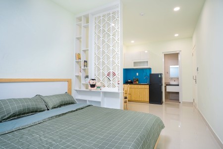 Studio vách ngăn full nội thất ngay chân cầu Nguyễn Văn Cừ Quận 8, 30m2, 1 phòng ngủ, 1 toilet