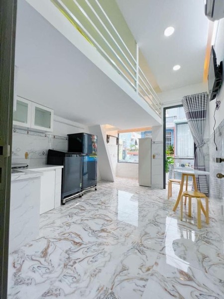 Cho thuê căn hộ full nội thất bancon gần ĐH Sư Phạm Y Dược Cầu Nguyễn Văn Cừ chữ Y quận 8, 30m2, 1 phòng ngủ, 1 toilet