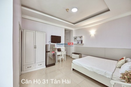 Căn Hộ Studio Full Nội Thất Bếp 35m2 Gần ETOWN CỘNG HOÀ (Có cho thuê 1-3 Tháng), KM Thuê DÀI HẠN