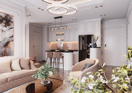 Cho thuê căn hộ chung cư 2PN góc full nội thất siêu đẹp 70m2 tại Vinhomes OceanPark Gia Lâm