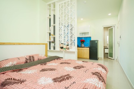 Studio vách ngăn full nội thất Quận 8 gần cầu Nguyễn Văn Cừ thuận tiện di chuyển qua Quận 1,5,7