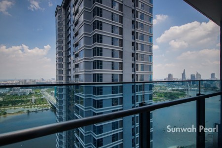 cho thuê căn hộ Sunwah Pearl 2 phòng ngủ + 1 phòng làm việc full nội thất trống có pass xem nhà