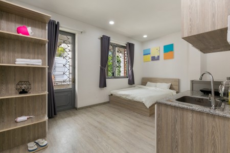 Căn hộ studio 35m2 có ban công lớn - full nội thất - gần nhà thờ Tân Định