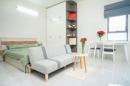 Căn hộ Full Nội Thất gần Nguyễn Văn Cừ, Vòng xoay Trung Sơn, 30m2, 1 phòng ngủ, 1 toilet