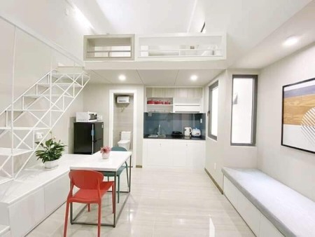 Cho thuê căn DUPLEX Trắng có hồ bơi gần Cresentmall, chợ Tân Mỹ, các trường ĐH TDT_Rmit, 35m2, 1 phòng ngủ, 1 toilet