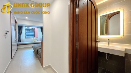 Cho thuê căn hộ 1PN full nội thất, cửa sổ lớn Nguyễn Trãi Q1, 45m2, 1 phòng ngủ, 1 toilet
