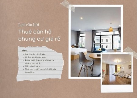 Những câu hỏi cần biết khi tìm thuê chung cư giá rẻ