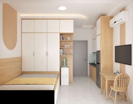 CĂN HỘ BAN CÔNG FULL NỘI THẤT VIEW SÂN BAY TÂN SƠN NHẤT, MỚI XÂY, CÓ THANG MÁY, MÁY GIẶT RIÊNG