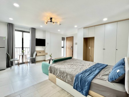Căn hộ mới xây dạng  1pn - studio ban công ngay Q3 Võ Thị Sáu gần Vòng xoay Điện Biên Phủ
