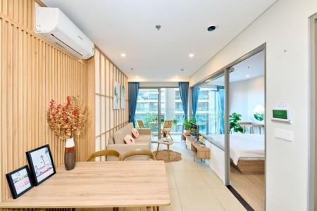 Apartment Scandivanian Colab Minimalism Style, view nội khu, 1PN 1PK 1WC, tổng diện tích 70m2