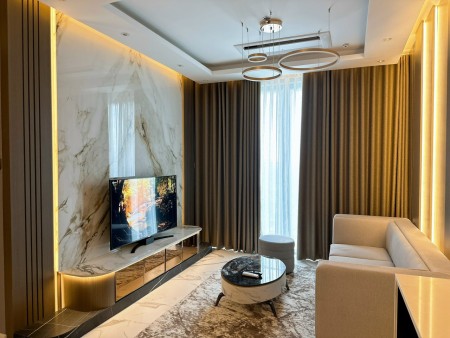 The Crest Metropole, Thủ Thiêm, Cho thuê căn hộ nội thất siêu đẹp, 2 phòng ngủ, 94m2, view Landmark