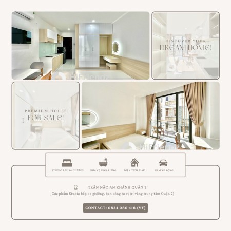 Cực phẩm Studio Bếp Xa Giường, Ban Công Cực To, Vị Trí Vàng Quận 2