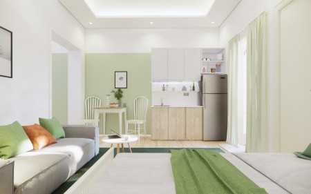 Căn hộ studio full nội thất, có ban công