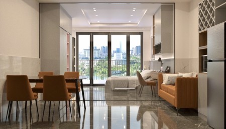 Căn hộ mới 100% 1PN ban công view đẹp ngay Trần Xuân Soạn Q7 gần Lotte, CC Sunrise City