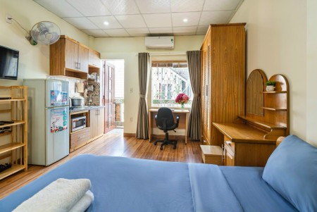 Cho thuê  căn hộ 30m2, ban công thoáng, full nội thất, Lê Quang Định, B.Thạnh gần Chợ Bà Chiểu