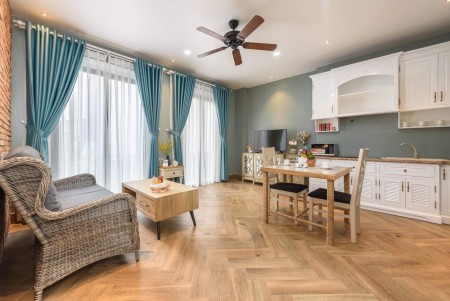 Studio full nội thất cửa sổ ban công nội thất cao cấp gần trung tâm