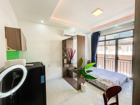Studio mới keng cho thuê đầy đủ nội thất, xách vali ở ngay gần bờ kè Hoàng Sa, decor xinh xắn