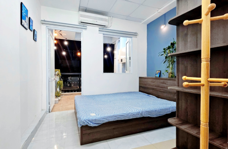 1 Phòng Ngủ Ban Công Quận 3 Có Máy Giặt Riêng Gần Ngã Sáu Cộng Hoà , Phố đi bộ Bùi Viện