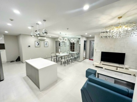 Em cho thuê căn hộ Hùng Vương Plaza Q5, 116m2, 3pn, 2wc, full NT, căn góc. Giá: 19 tr/th