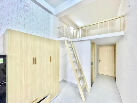 Cho thuê căn hộ full nội thất có gác lửng và bancol thoáng mát 30m2 Đặng Thùy Trâm - Bình Thạnh