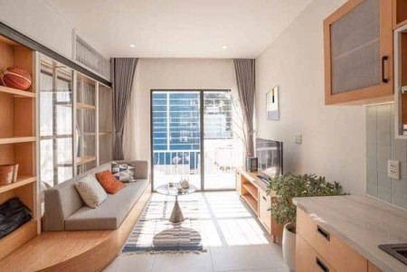 Căn hộ 1PN full nội thất ngay Phạm Ngọc Thạch Q3, Thuận tiện đi Q1,Q10 cạnh hồ con rùa có ban  công