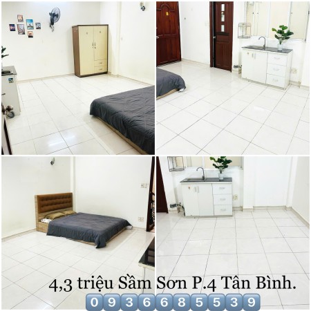 CHDV 30m2 cửa sổ lớn đường Sầm Sơn P.4 Tân Bình chỉ 4,5 triệu.