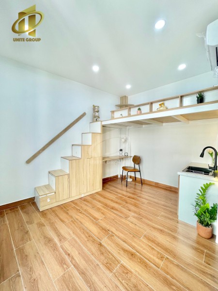 Cho thuê căn hộ full nội thất có gác, cửa sổ lớn, khóa vân tay - gần Nguyễn Văn Đậu, Chợ Bà Chiểu