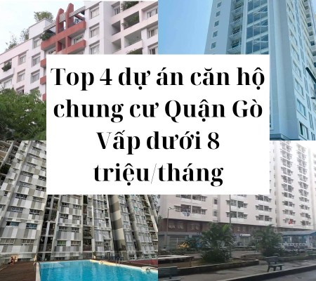 Top 4 dự án căn hộ chung cư Quận Gò Vấp dưới 8 triệu/tháng