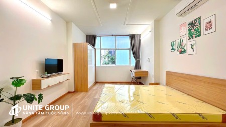 Căn hộ cho thuê 1PN, cửa sổ trời, máy giặt riêng trung tâm Q3, gần UEH, hồ Con Rùa, Nhà thờ Đức Bà