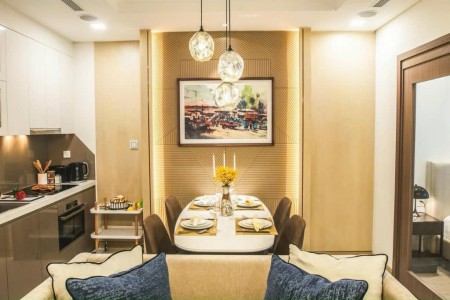 Cho thuê gấp CH 1PN, full nội thất. Giá chỉ 15tr. Khu landmark tầng cao view thoáng - 0938497815