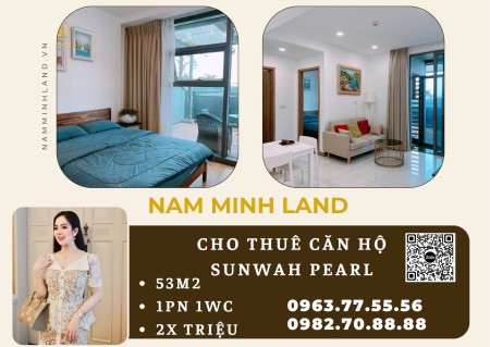 Hải Yến 0963775556 - cho thuê căn hộ Sunwah Pearl 1 phòng ngủ + sân vườn, giá 26 triệu đủ nội thất