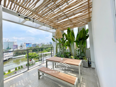 Căn hộ mới 1PN, balcon, sân thượng view ngắm thành phố, 40m² – Ngay vòng xoay Điện Biên Phủ, Quận 1