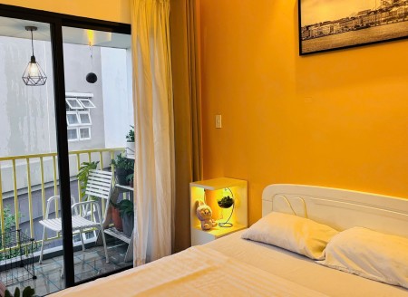 Căn hộ 1PN 40m² phong cách vintage - Gần Thảo Cầm Viên - Tách bếp, ban công, cửa sổ lớn