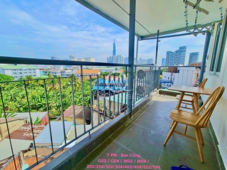 Cho thuê căn hộ 1Pn tách bếp, sofa, bàn làm việc, ban công rộng, thang máy vân tay, gần Q1,3,UEF