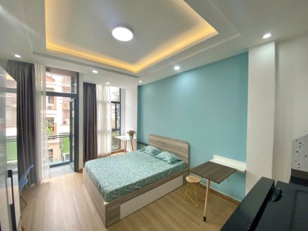 Cho thuê căn hộ 40m² có ban công ngay chợ Bà Chiểu - Full nội thất, thuận tiện đi Tân Định - Phú Nhu