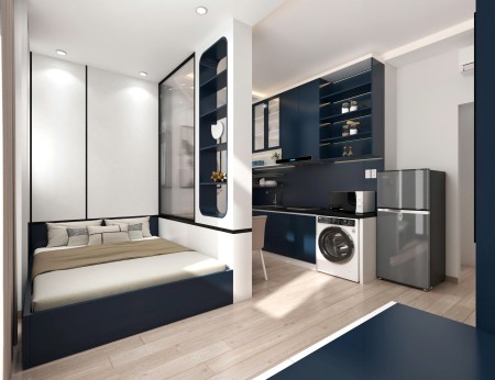 Căn hộ 1 PN new 100%, Full nội thất, máy giặt riêng, Khu dân trí cao, đc nuôi pet, gần Q1,3,Landmark