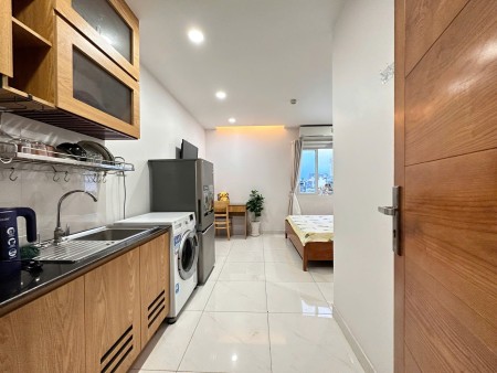 CHO THUÊ CĂN HỘ BÌNH THẠNH_STUDIO FULL NỘI THẤT_30M2_THANG MÁY_GIẶT RIÊNG_NGAY CẦU THỊ NGHÈ QUẬN 1