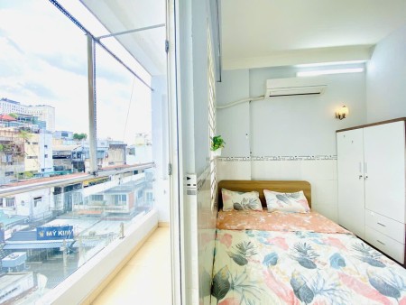 Studio ban công lớn Q1 - gần chợ Tân Định, công viên Lê Văn Tám, vòng xoay Điện Biên Phủ,....