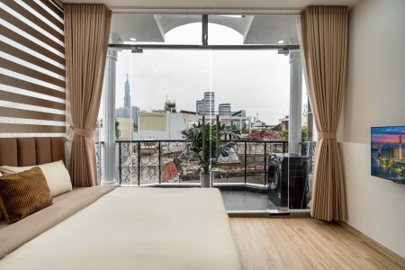 Khai trương căn hộ 1PN ban công view city, full nội thất, gần Hoàng Sa, Trường Sa, Quận 1,3