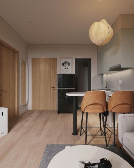 Ảnh 4 - Cho thuê căn hộ 1PN có ban công Tân Bình, gần sân bay & Etown