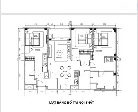 CHO THUÊ CĂN HỘ GRAND MARINA SAIGON – MARRIOTT RESIDENCES Q.1 - Dual Key 3PN – 124m²