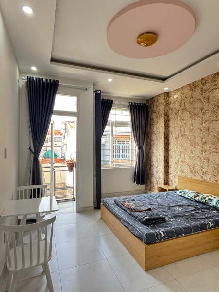Cho thuê căn hộ studio ban công full nội thất thang máy gần Bảy Hiền cư xá Bắc Hải quận 10