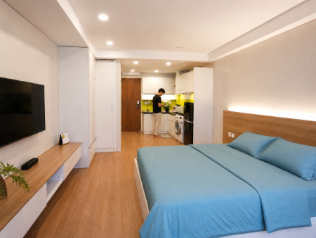 Cho thuê studio full nội thất 2 phút ra Hồ Tây 282 Lạc Long Quân - 7tr/tháng