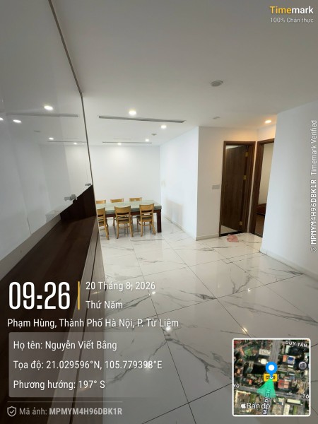 Em cho thuê CHCC 4 ngủ, 3 vệ sinh, Full đồ Toà A tại Sunshine Center Phạm Hùng vào ở ngay